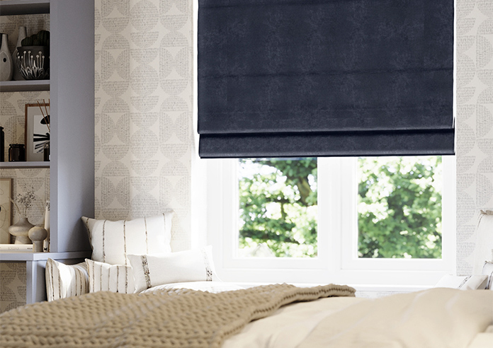 Faux Suede, Navy - Roman Blind - Image 5